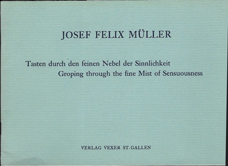 Josef Felix Müller, Buchcover einer Ausstellungsserie mit übergrossen Holzschnitten